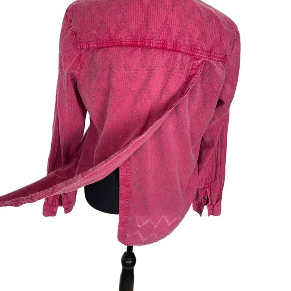 Antrhopologie MAEVE Women Classic Shirt SZ S Pink Long Sleeve Button Down 39-13 - Picture 6 of 13